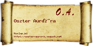 Oszter Auróra névjegykártya
